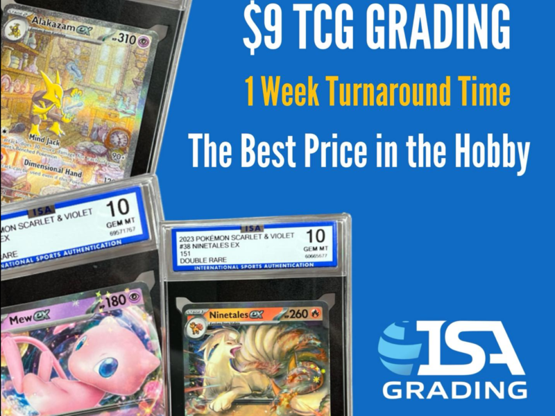 ISA’s Unbeatable Offer: Grading Trading Cards at $9 per Card