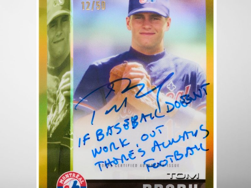 Tom Brady’s Unique Baseball Card Unveiled in 2023 Bowman Draft