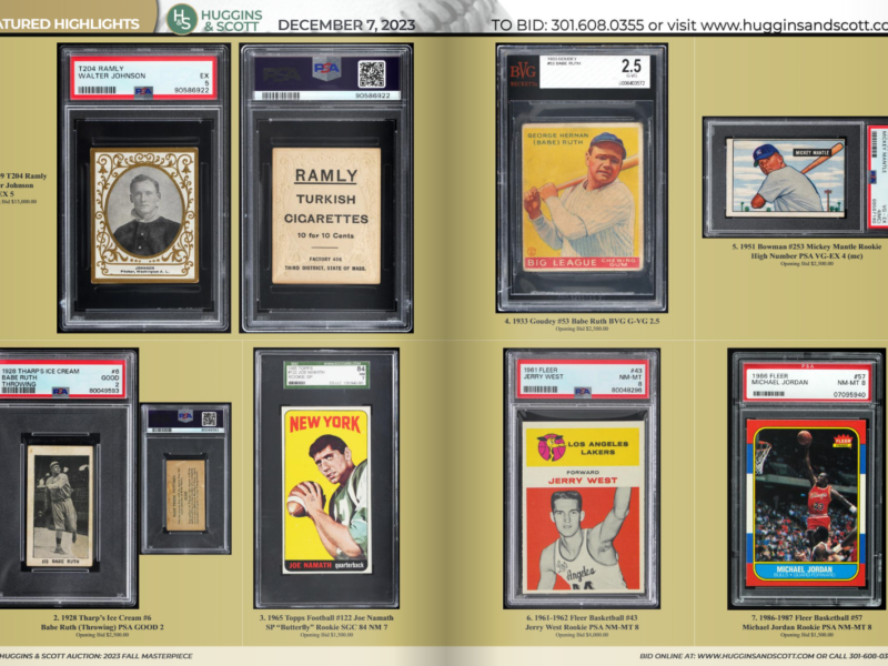 Extensive Collection of Vintage Sports Cards and Notre Dame Memorabilia Featured in Huggins & Scott’s Fall Auction