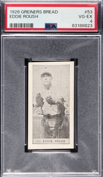 Rare 1928 Greiner’s Bread Baseball Cards Auctioned