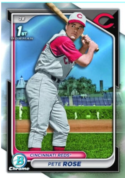 Pete Rose Cards Return in 2024 Bowman Baseball Packs