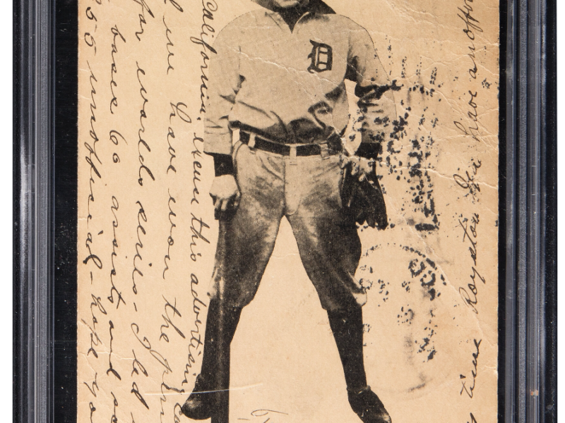 Rare Ty Cobb Rookie Card with Handwritten Message