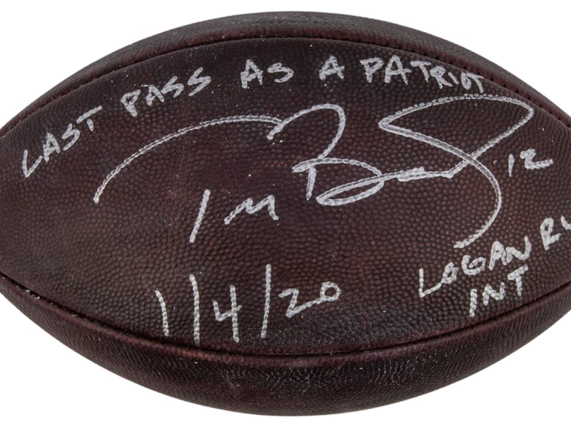 Tom Brady’s Final Patriots Pass Auctioned for Animal Welfare