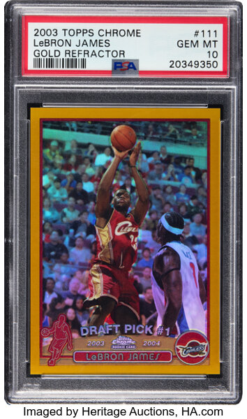 Legendary LeBron James Rookie Card up for Auction