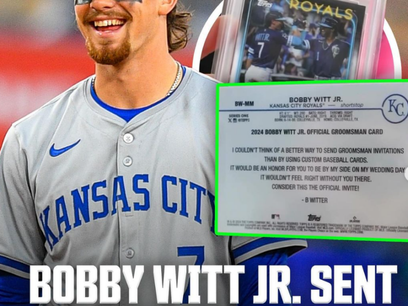 Bobby Witt Jr.’s Baseball Card Wedding Invitations