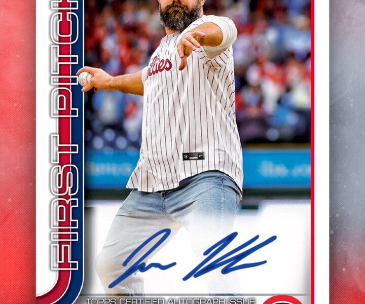 Jason Kelce Steps Into Baseball Card Spotlight