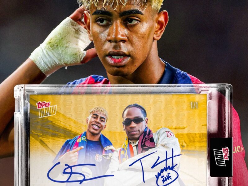 Music and Football Merge in Unique Autograph Card Featuring Travis and Yamal