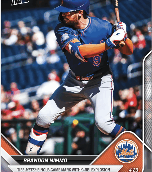 Topps Immortalizes Brandon Nimmo’s Historic 9-RBI Game on Card