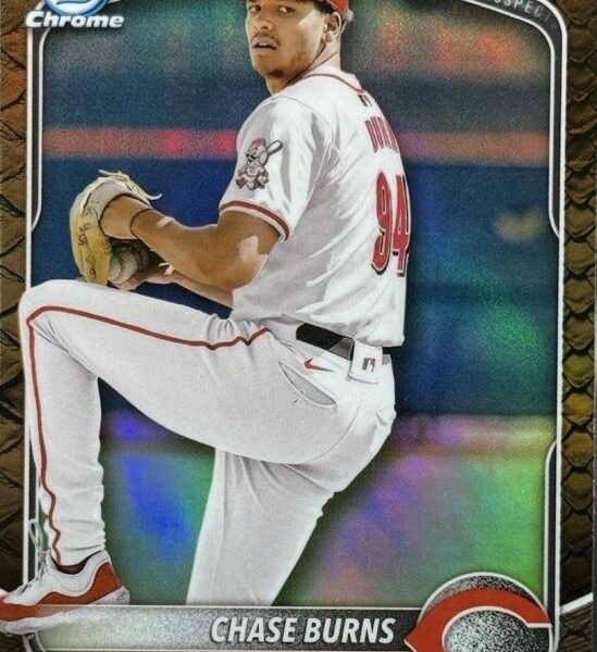 Chase Burns Debuts Strong, Thrills Reds Fans and Card Collectors