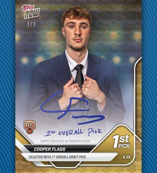 Mavericks Land Cooper Flagg, His Topps Card Makes Collectors’ Day