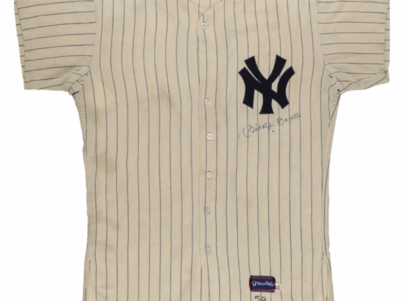 Mickey Mantle Jersey Hits Auction With High Bids and History